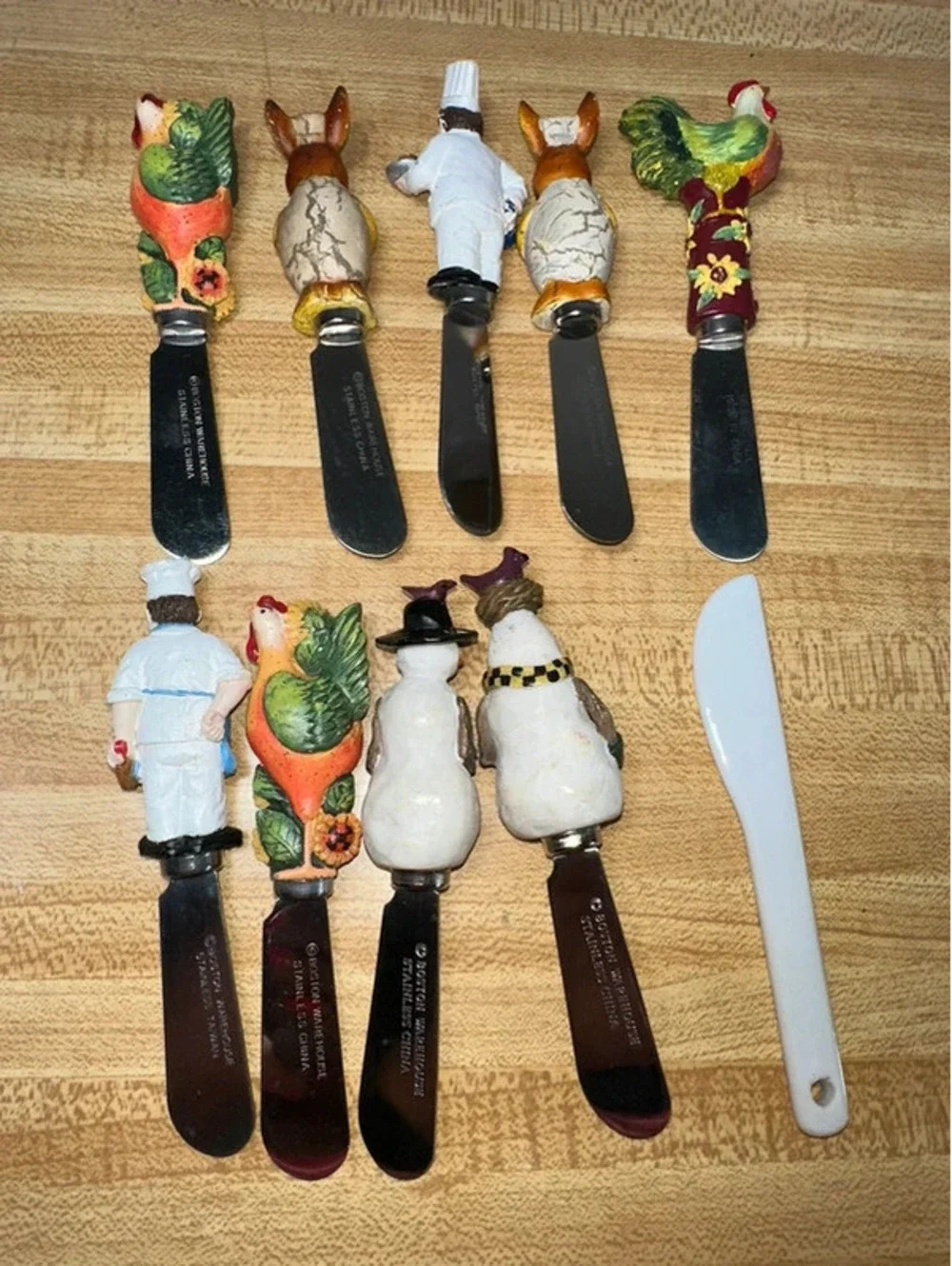 Vintage Collection 9 Novelty Cheese Spreader Knives